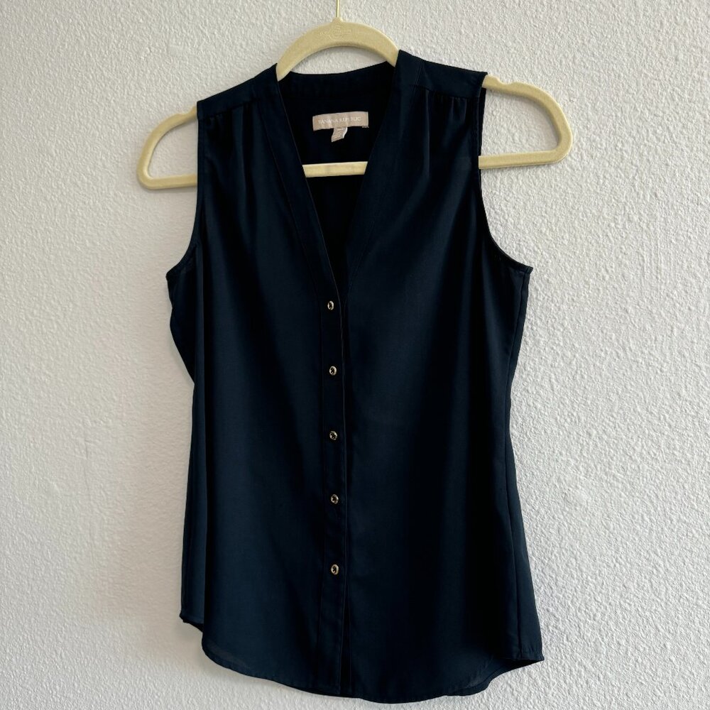 Banana Republic Navy Blue Sleeveless Blouse